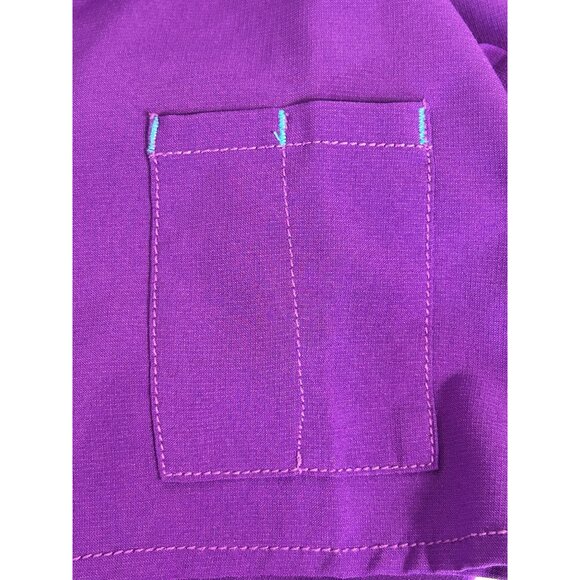 Carhartt Women's Force Cross- Flex V-Neck Scrub Top in Purple - Sz L - Picture 5 of 6